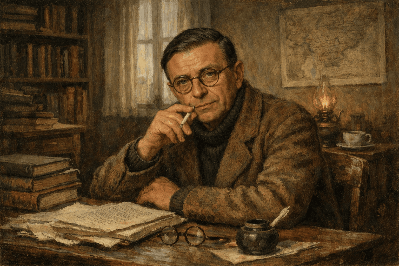 サルトルのイラスト