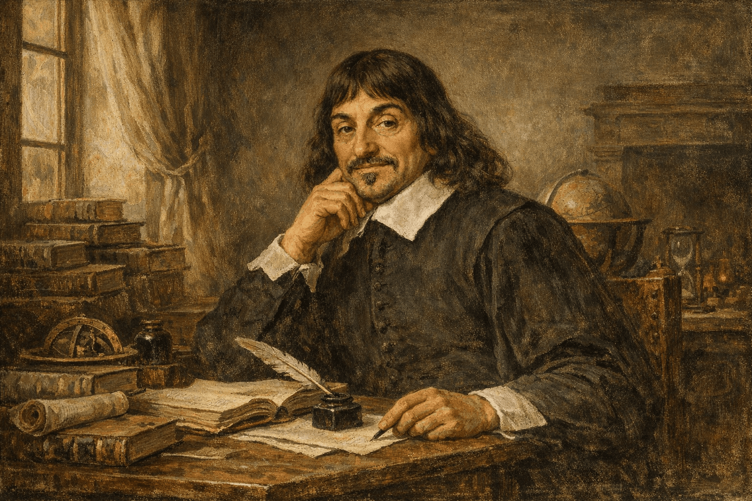 デカルトのイラスト